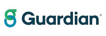 The image displays a logo with the text  Guardian  prominently featured against a white background, suggesting it is related to a company named Guardian.